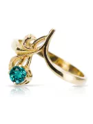 Aquamarine 14K Yellow gold Ring Vintage vrc095y